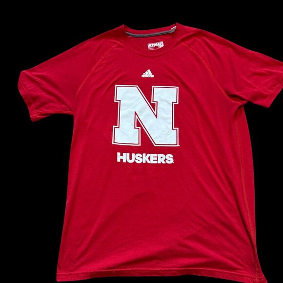 adidas Other - Adidas Nebraska Huskers Ultimate Tee Men’s Large Red Performance NCAA
